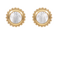 Stone Accented Dome Earrings