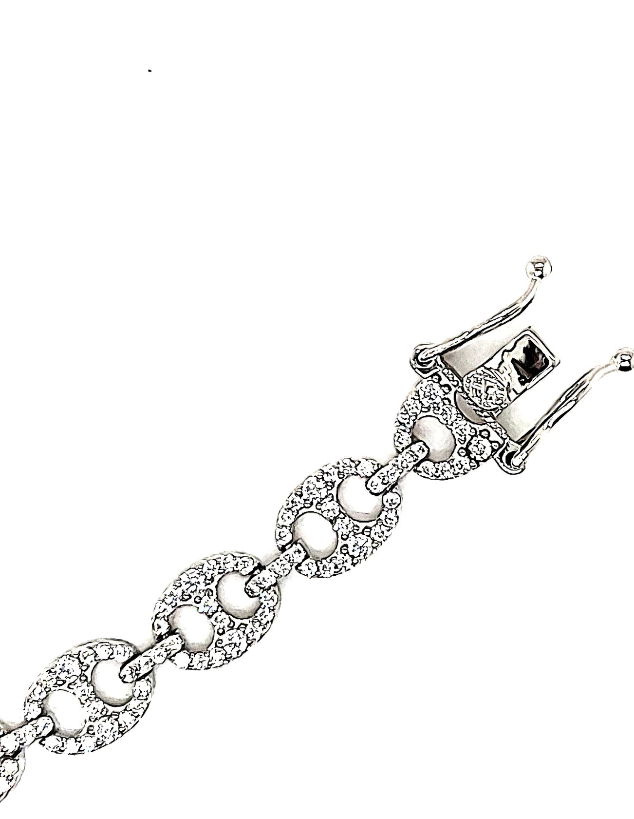 Design 925 Sterling Silver Rhodium Plated with CZ Bracelet.