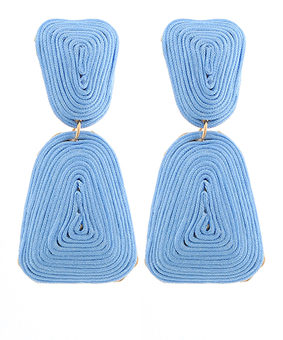 Wrapped 2 Trapezoid Drop Earrings