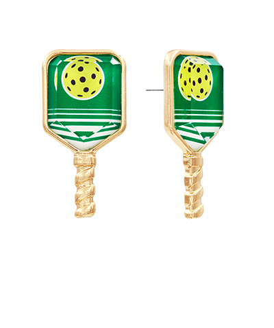 Epoxy Pickleball Paddle Earrings