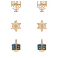 Hanukkah Theme 3Ps Set Earrings