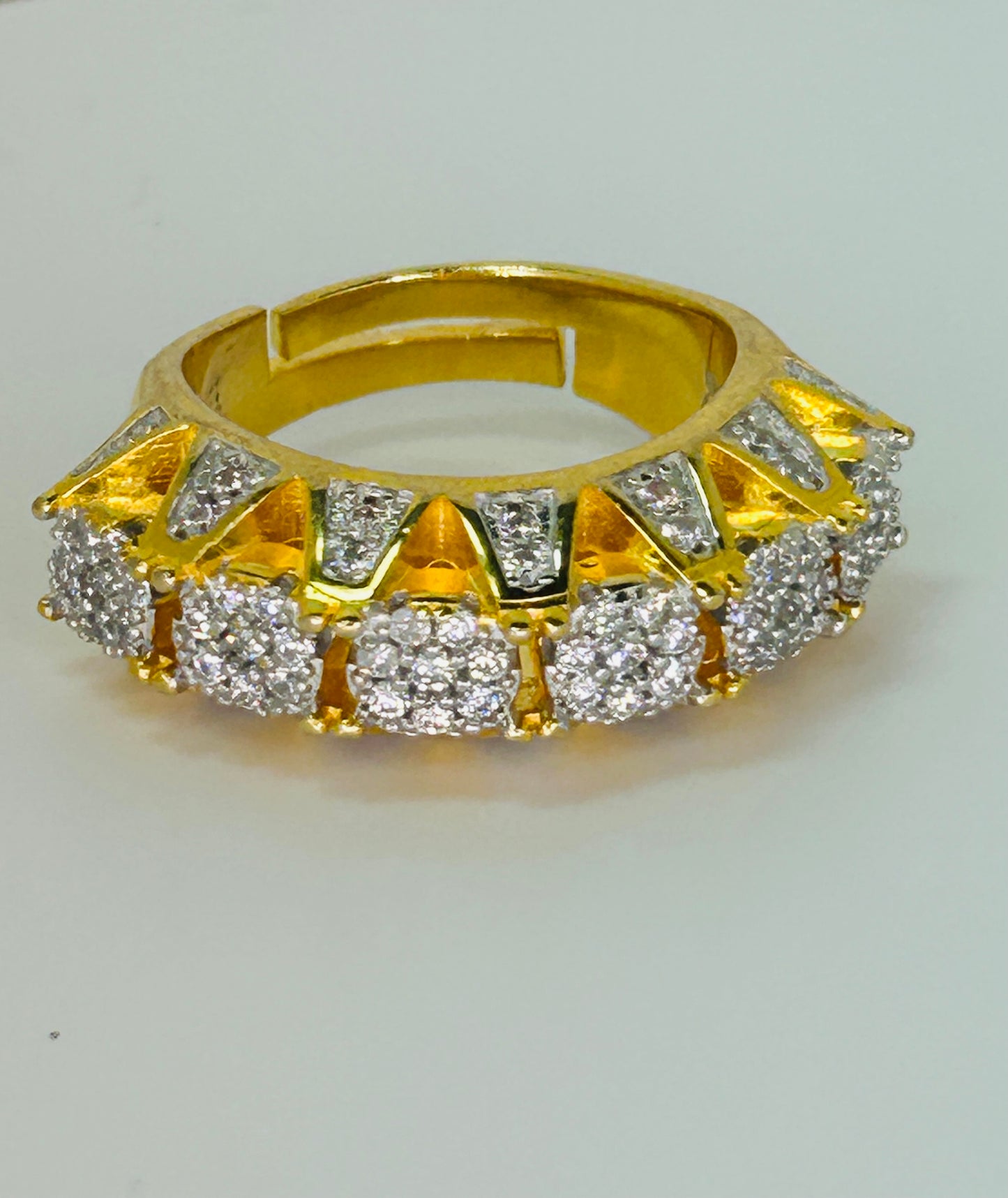 Solid 925 Sterling Silver with 14k gold Plated with CZ