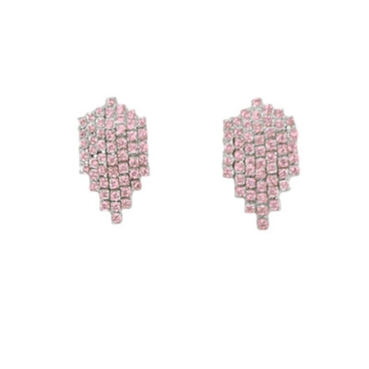 Brass Mini CZ Tassel Earrings