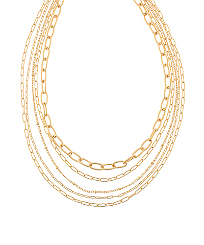 Multi Shape & Chain Necklace