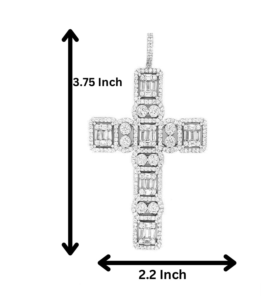 Cross pendant Made of 925 silver rhodium plated