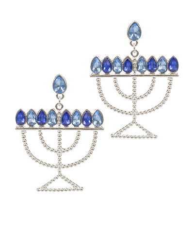 Hanukkah Menorah Hypoallergenic Earrings