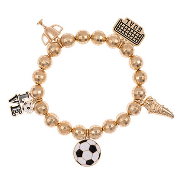 Soccer Cluster Enamel Bracelet