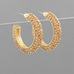 Paved Crystal Open Hoops