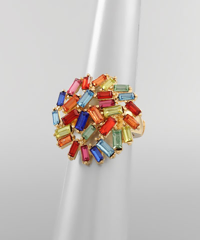 Baguette Cluster Ring