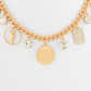 Pave & Multi Shape Coin Necklace