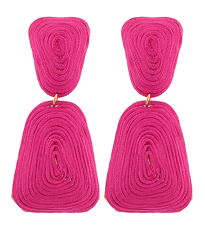 Wrapped 2 Trapezoid Drop Earrings