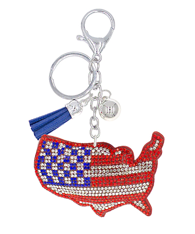 USA Map Keychain