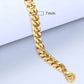 Stylish Cuban Link Chain 7 mm wide Anklet or Bracelet  in Stainless Steel