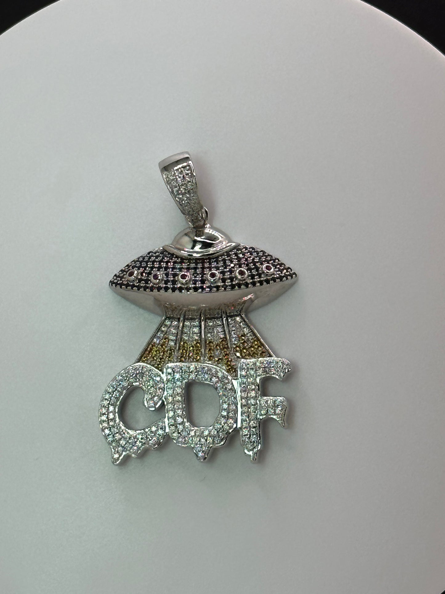 Spaceship Pendant with the letter CDF