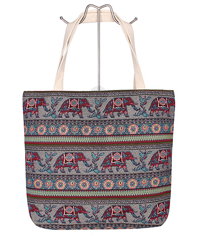 Elephant Print Tote