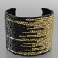 Twotone Bead Wide Cuff