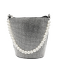 Pearl Shoulder Chain Rhinestone Bucket Bag