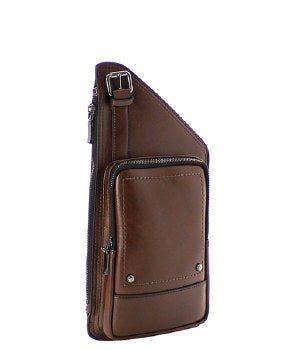 Fashion Faux Leather Men's Sling Backpack