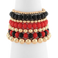 7-Row Beaded Bracelet with Varying Sizes