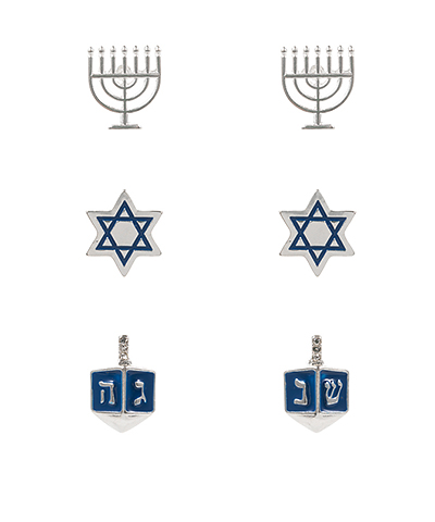 Hanukkah Theme 3Ps Set Earrings