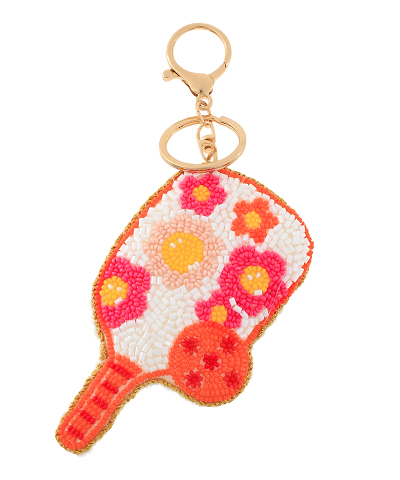 Bead Padded Pickelball Paddle KeyChain