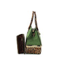 Fashion Faux Leather Leopard Handbag &amp; Wallet Set