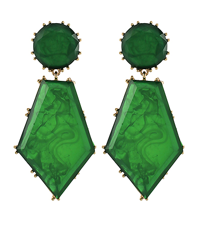 Rhombus & Round Statement Earrings