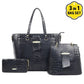 Fashion Faux Leather 3-in-1 Handbag Set