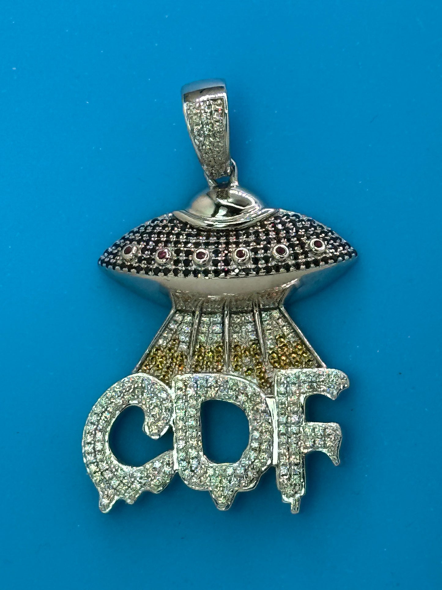 Spaceship Pendant with the letter CDF