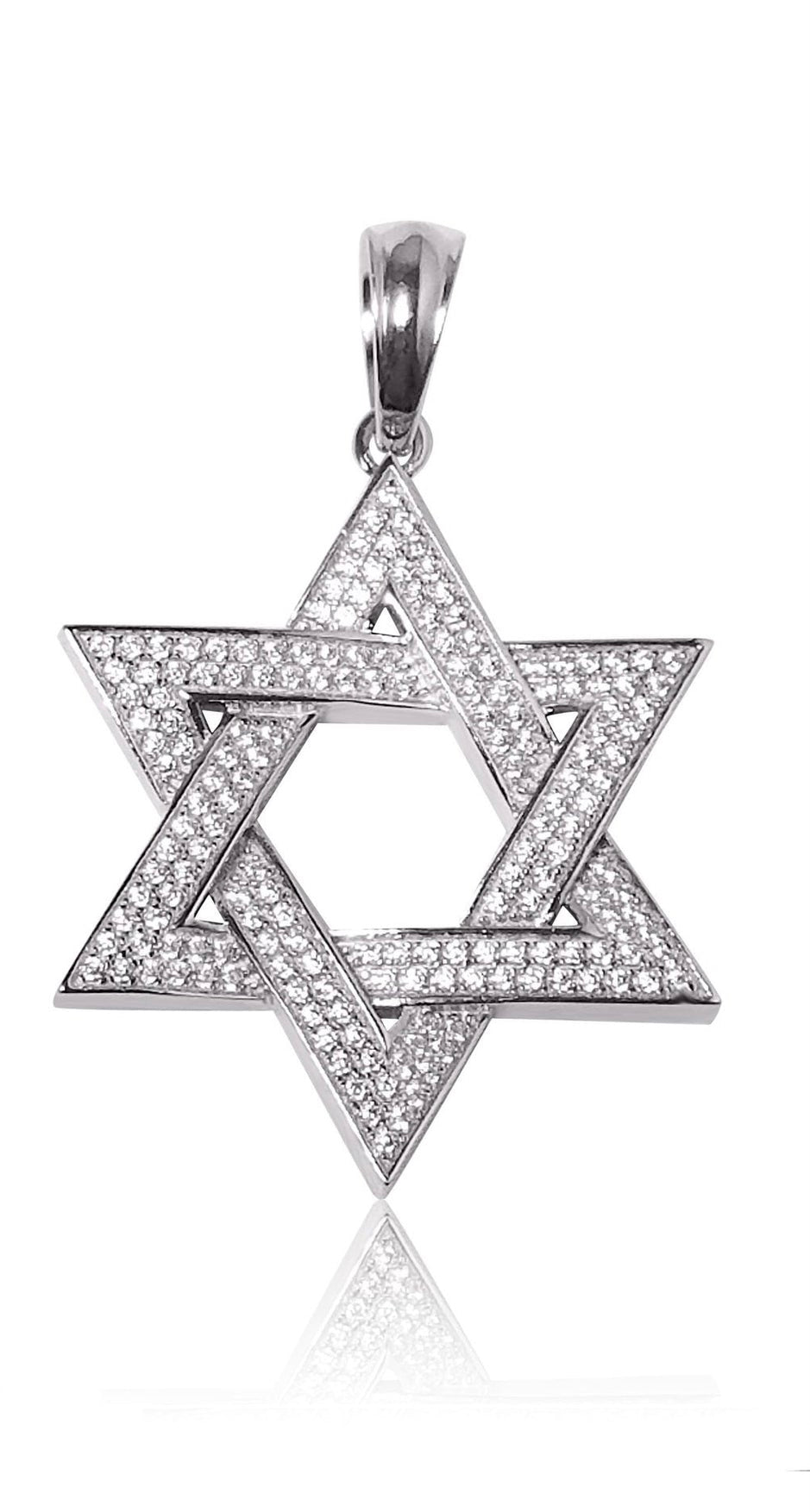 Magen David, Jewish Star Pendant Set with CZ