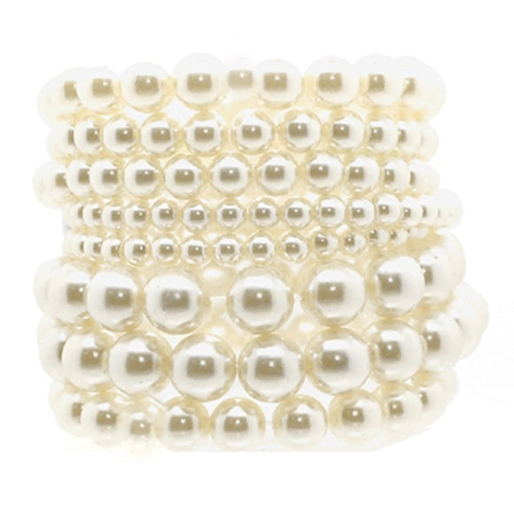 8 Row Pearl Multi Size Bracelet