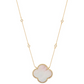 Big CZ Clover Pendant Necklace