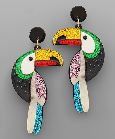 Toucan Acrylic Earrings