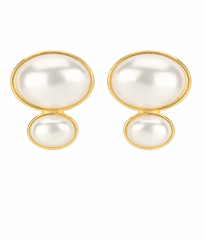 Pearl Oval Earrings