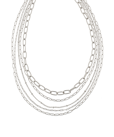 Multi Shape & Chain Necklace