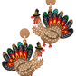 Thanksgiving Turkey Drop Earrings