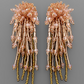 Bead Fringe Cluster Earrings