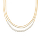 Pearl & Crystal Chain Triple Necklace