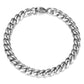 Stylish Cuban Link Chain 7 mm wide Anklet or Bracelet  in Stainless Steel