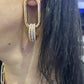 Pavé Triple Circle Link Earrings