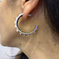 Antique Dome Hoop & Bangle Bracelet Set