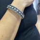 Antique Dome Hoop & Bangle Bracelet Set