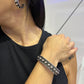 Antique Dome Hoop & Bangle Bracelet Set