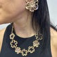 Outline Flower Statement Jewelry Set
