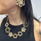 Outline Flower Statement Jewelry Set