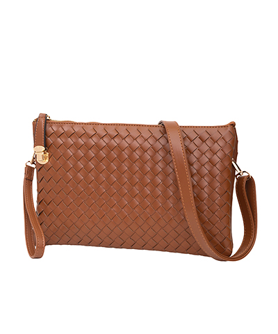 Woven Leather Crossbody