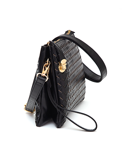 Woven Leather Crossbody