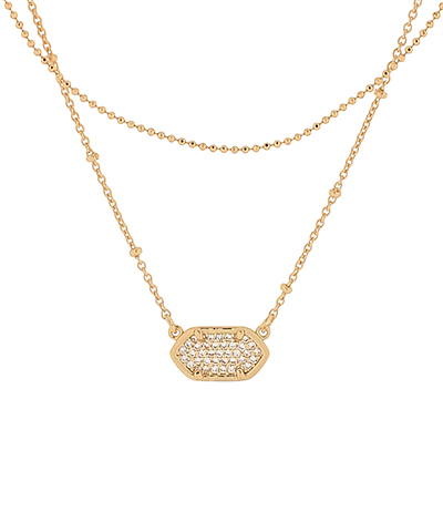 Pave CZ Pendant Necklace