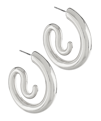 Wavy Bold Hoops