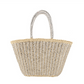 Metallic Straw Shopper Tote